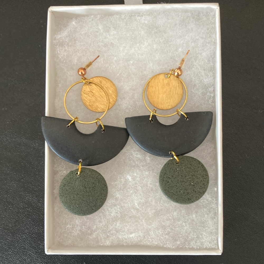 Polymer Clay Handmade Earrings - never worn.